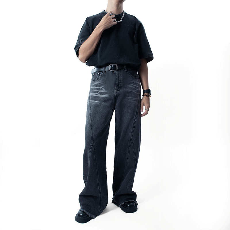 Street Style Loose Washed Jeans