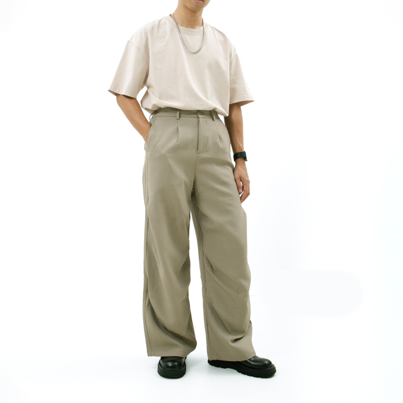 Loose Wide-Leg Suit Pants